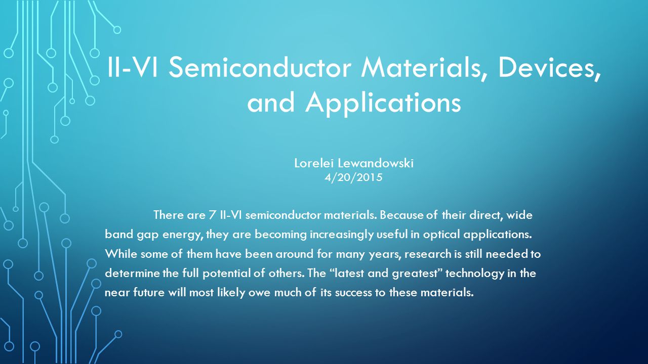 Semiconductor research and semiconductor device applications